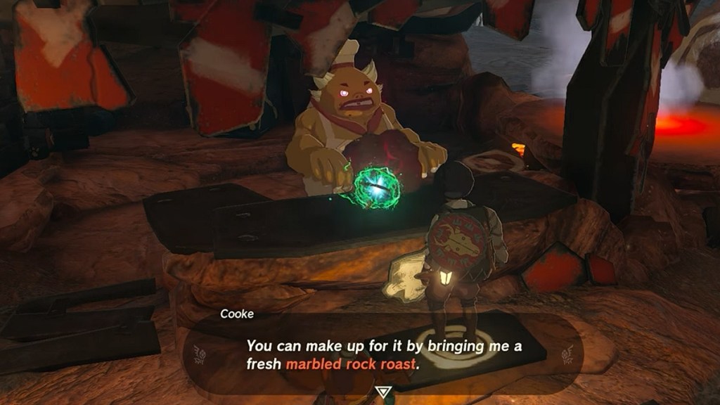 Zelda: Tears of the Kingdom Meat for Meat Marbled Rock Roast Lava