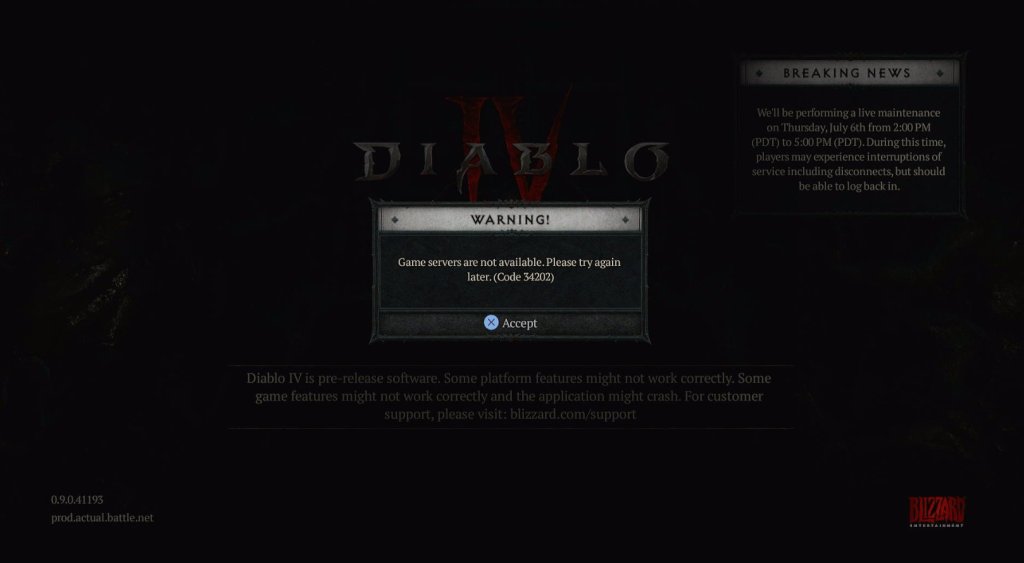 Diablo 4 Error Code 34202 How to Fix Repair