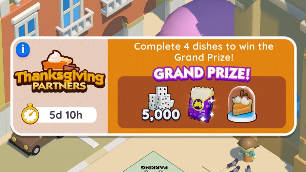 Monopoly Go Thanksgiving Partners Event Milestones Rewards Schedule Free Tokens