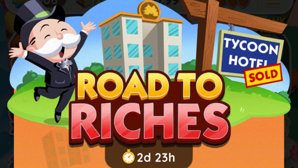 Monopoly Go Road to Riches Milestones Rewards List Event Banner January 8 2024