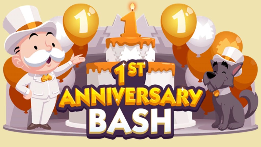 Monopoly Go 1st Anniversary Bash Milestones Rewards April 21 2024 Banner