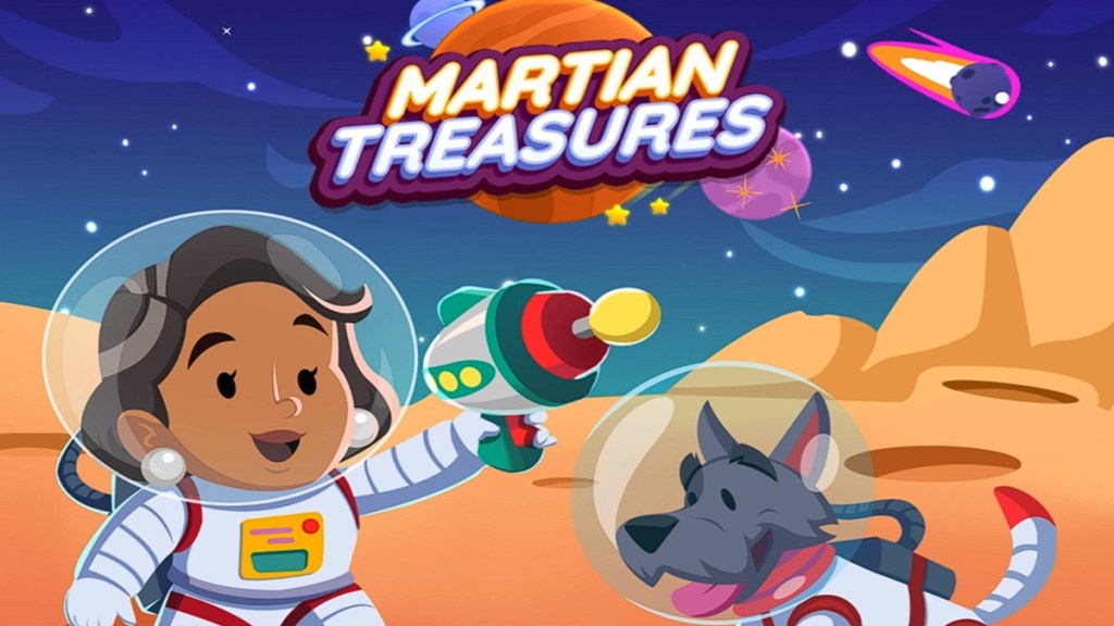 Monopoly Go Martian Treasures Codes Links Free Laser Guns Pickaxe Tokens