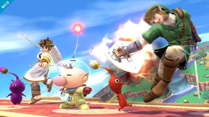 Olimar and Pikmin in Super Smash Bros U #6