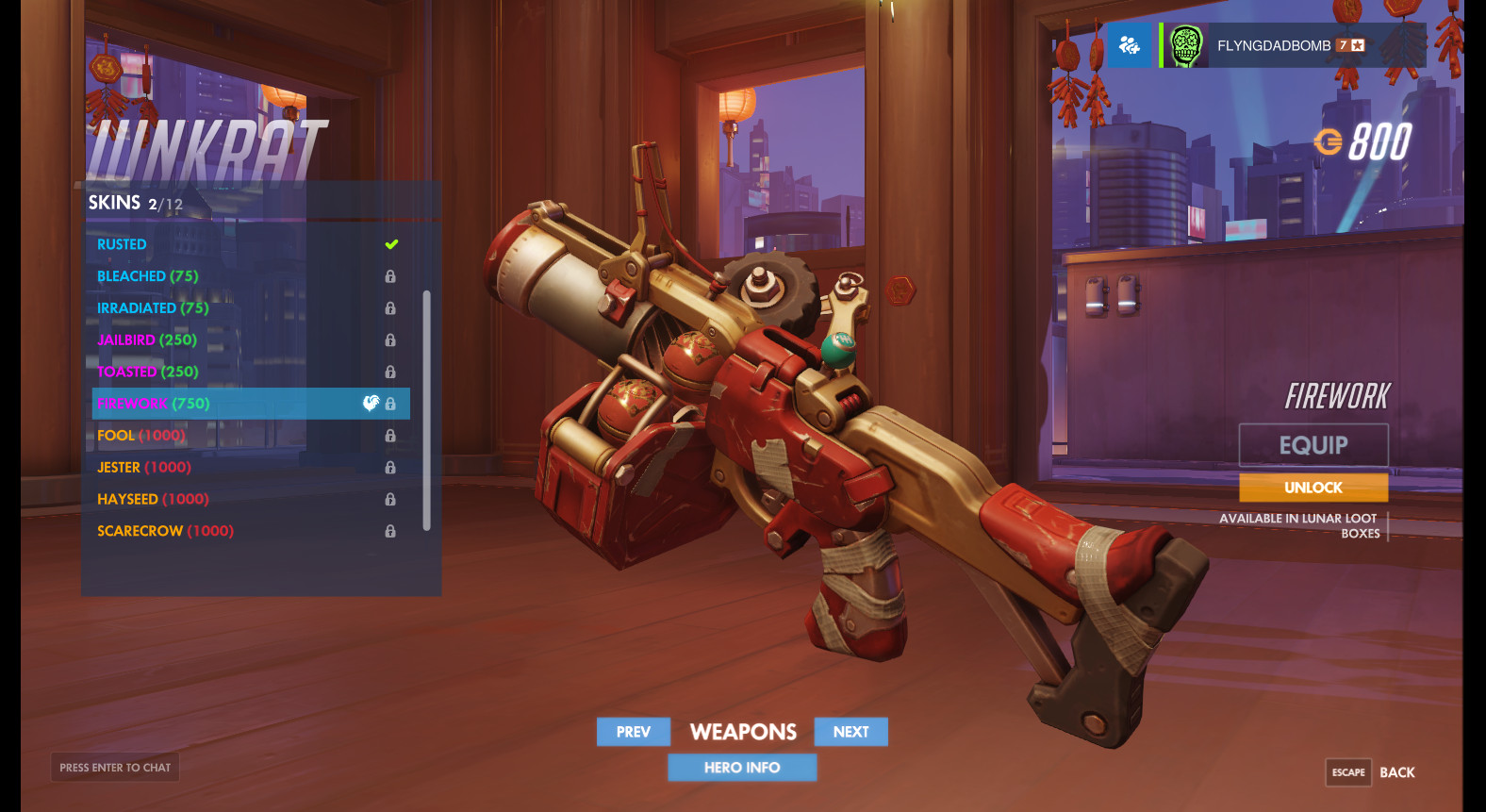 Firework Weapon (Junkrat)