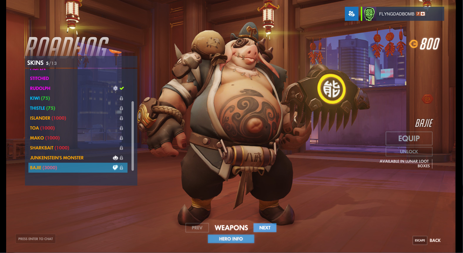 Bajie (Roadhog)